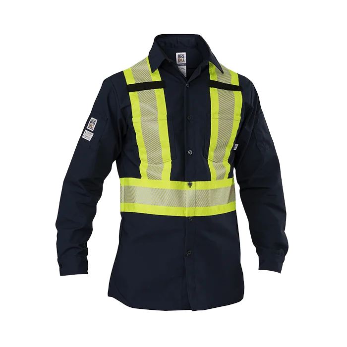 Big Bill Ripstop Hi-Vis Long Sleeve Work Shirt - 144HVP