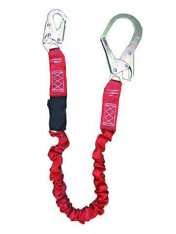 Dentec Safety 6FT Energy Absorbing Lanyand Rebar and 2 1/4" Snap Hook