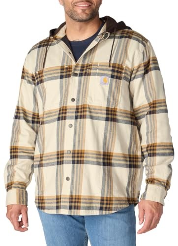 Carhartt Rugged Flex™ Relaxed Fit Flannel Fleece Lined Hooded Shirt Jac - 107011