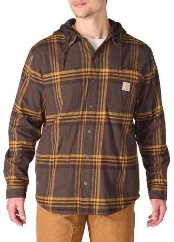 Carhartt Rugged Flex™ Relaxed Fit Flannel Fleece Lined Hooded Shirt Jac - 107011