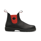 Blundstone Classic Black with Red Elastic and Maple Leaf 1474