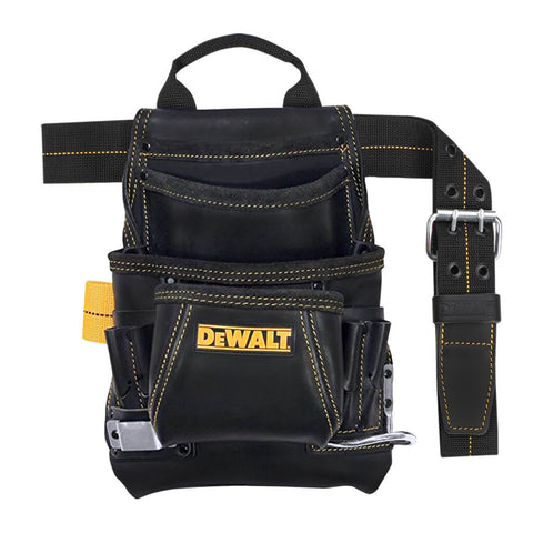 DeWalt 10 Pocket Carpenter's Top Grain Leather - Nail and Tool Bag DG5433