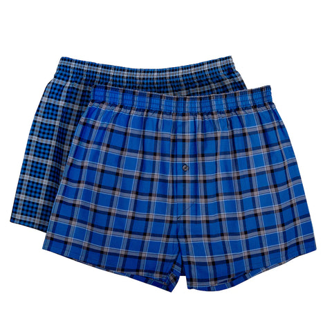 STANFIELD'S Premium Cotton Woven Boxer Shorts - 2 PACK - 2579