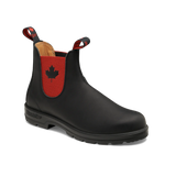 Blundstone Classic Black with Red Elastic and Maple Leaf 1474