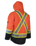 Forcefield 3-in-1 Hi-Vis Winter Parka with a Removable Black Nylon Puff Jacket 024-EN788