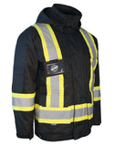 Forcefield 3-in-1 Hi-Vis Winter Parka with a Removable Black Nylon Puff Jacket 024-EN788