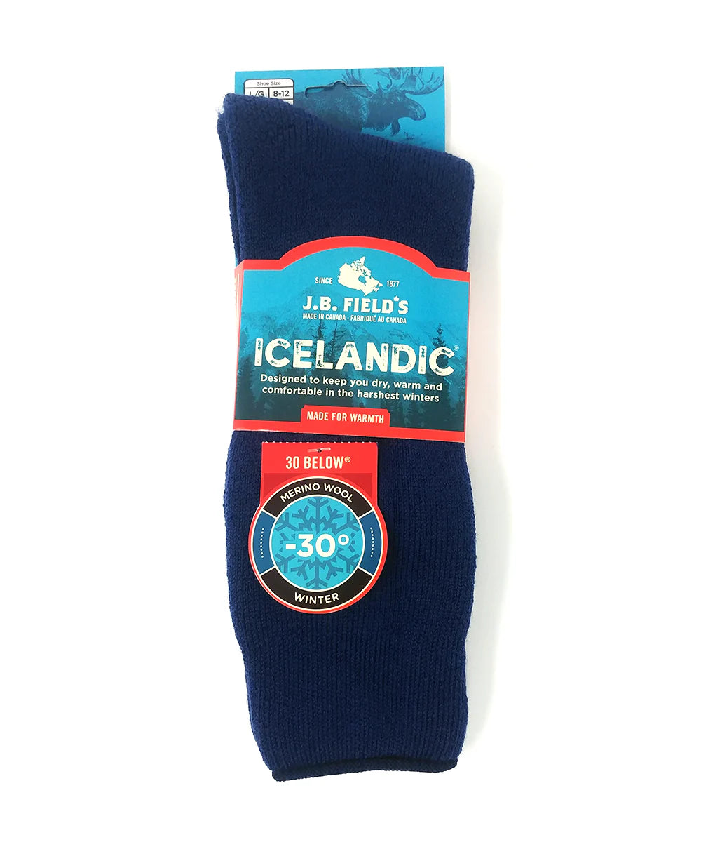 J.B. Field's Icelandic "30 Below Classic" 70% Merino Wool Thermal Sock - 8030