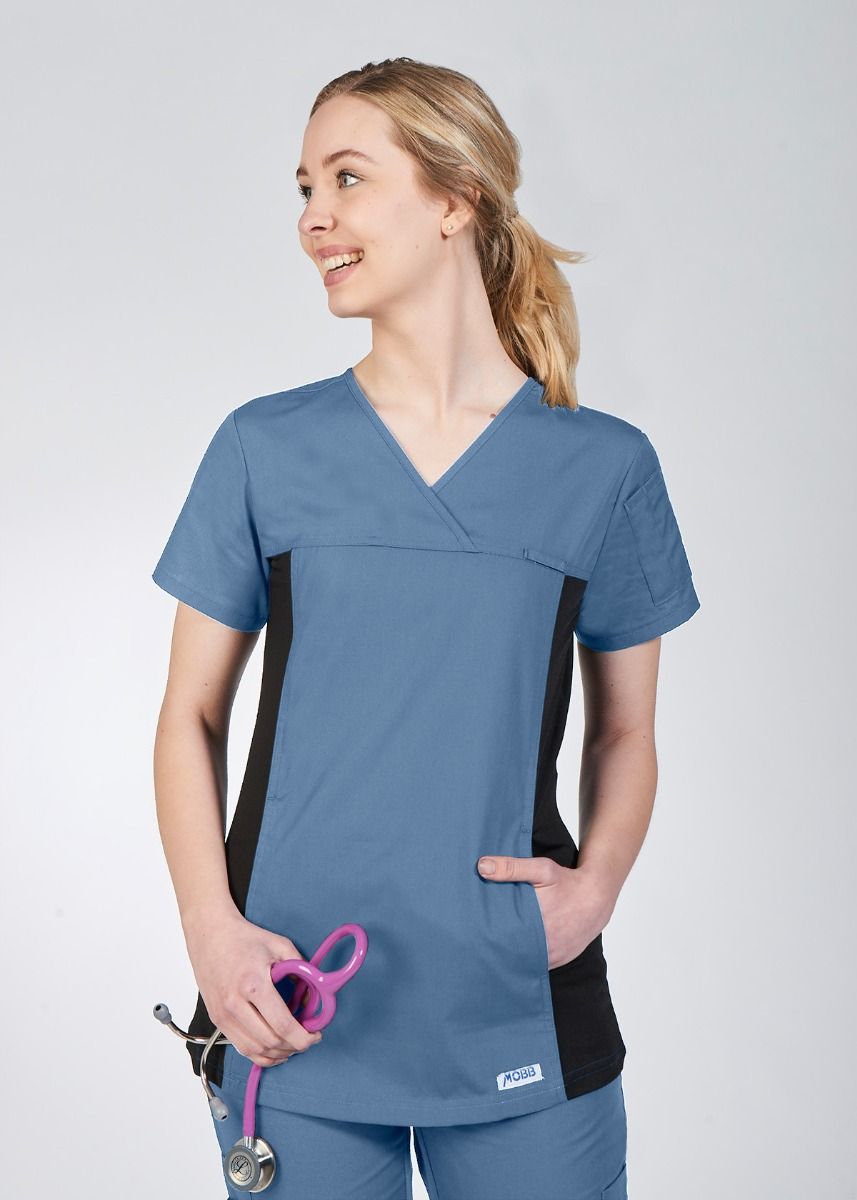 Mobb Flexi V-Neck Scrub Top 324T