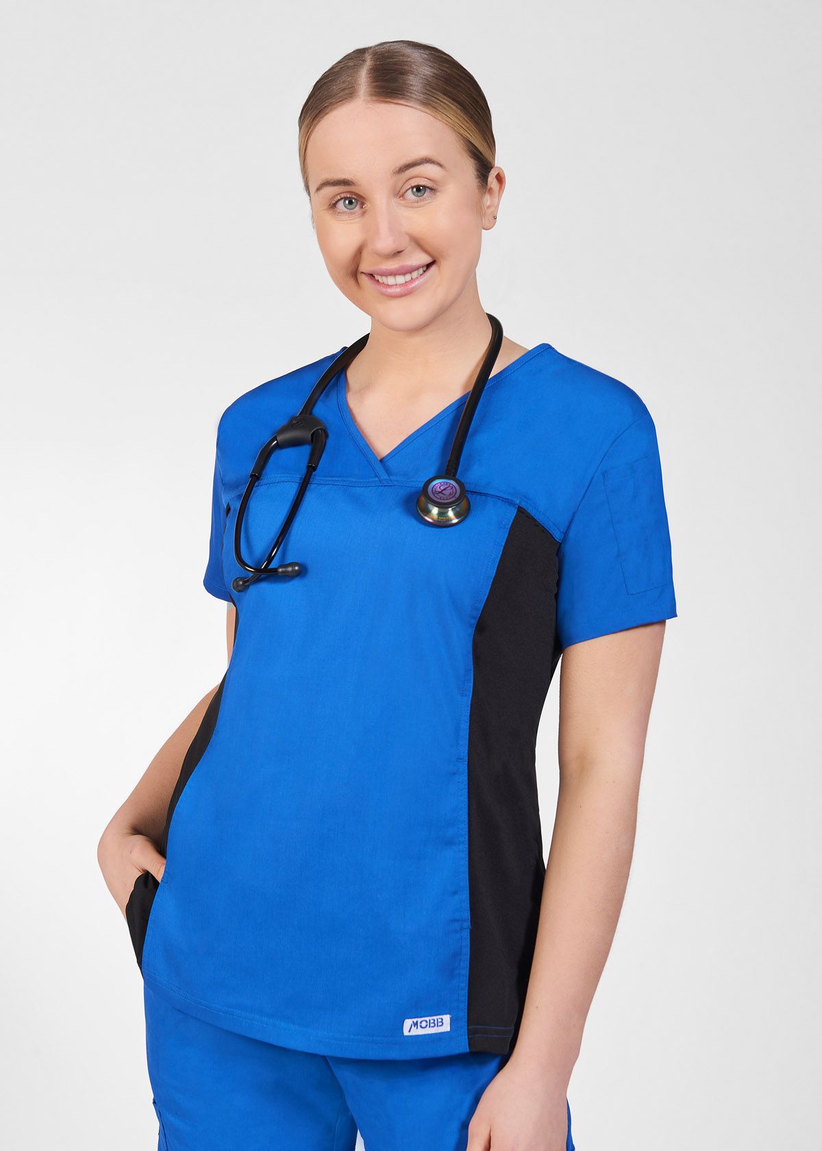 Mobb Flexi V-Neck Scrub Top 324T