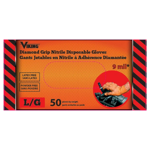Viking® Diamond Grip Nitrile Disposable Gloves 34607