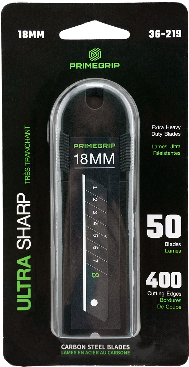 PrimeGrip 18MM Snap-Off Knife 50 Pack Replacement Blades 36-219