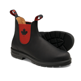 Blundstone Classic Black with Red Elastic and Maple Leaf 1474