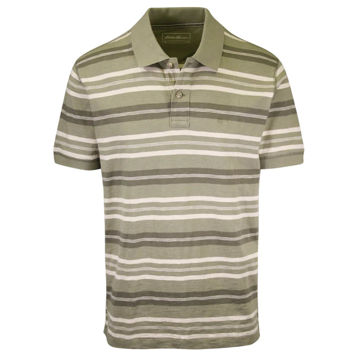 Eddie Bauer Men's Sea Striped S/S Polo T-Shirt