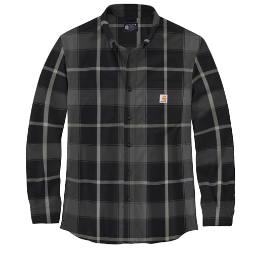 Chemise à carreaux Carhartt Rugged Flex® coupe décontractée en flanelle de poids moyen à manches longues - 106352