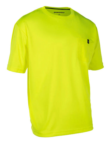 FORCEFIELD Hi-Vis Antimicrobial, UV Protection, Short Sleeve Crew Neck Shirt