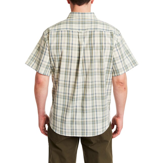SMITH'S Men's Woven Short Sleeve Checked Work Shirt - S3153