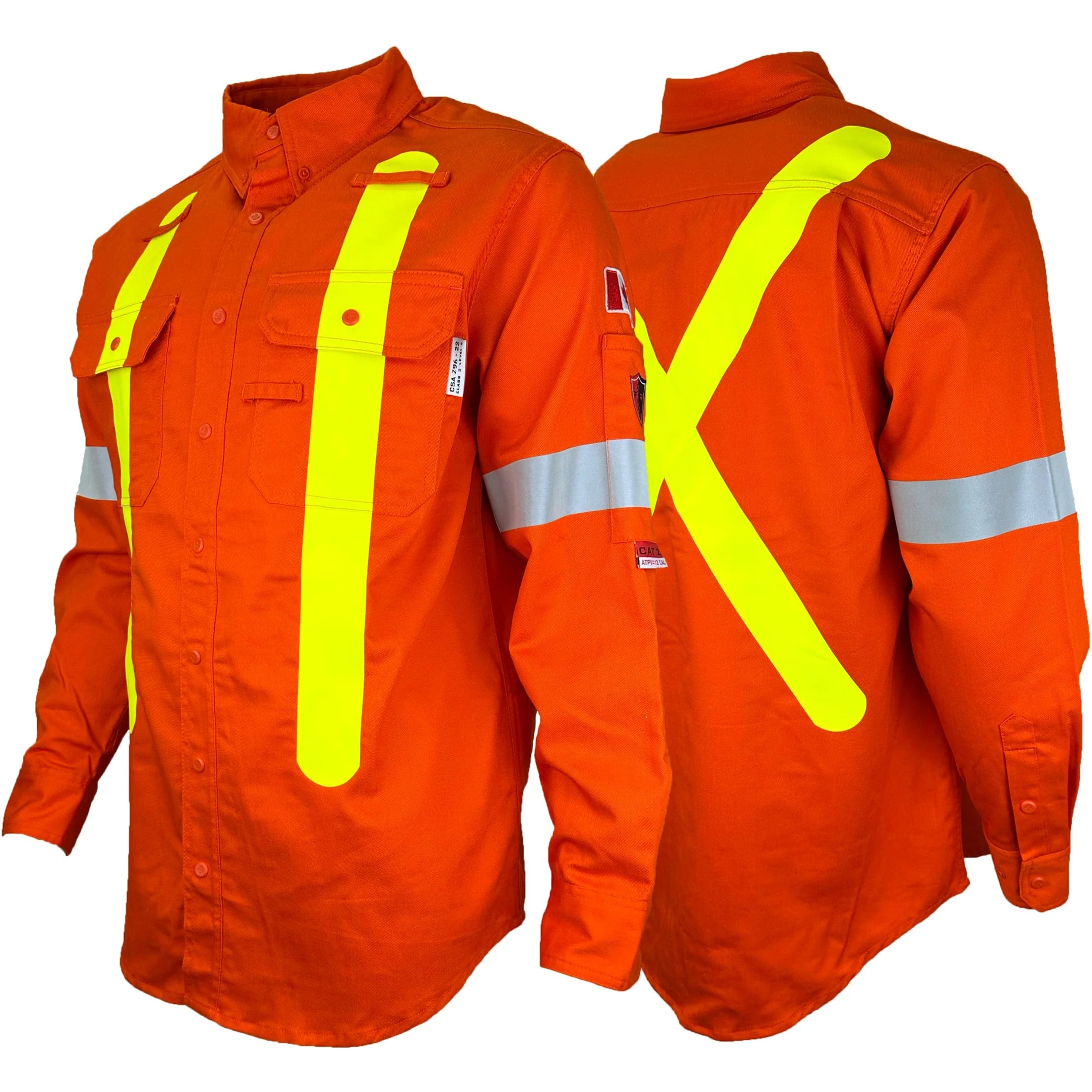 Atlas Guardian® Hi-Vis FR/AR OSHA Orange Work Shirt