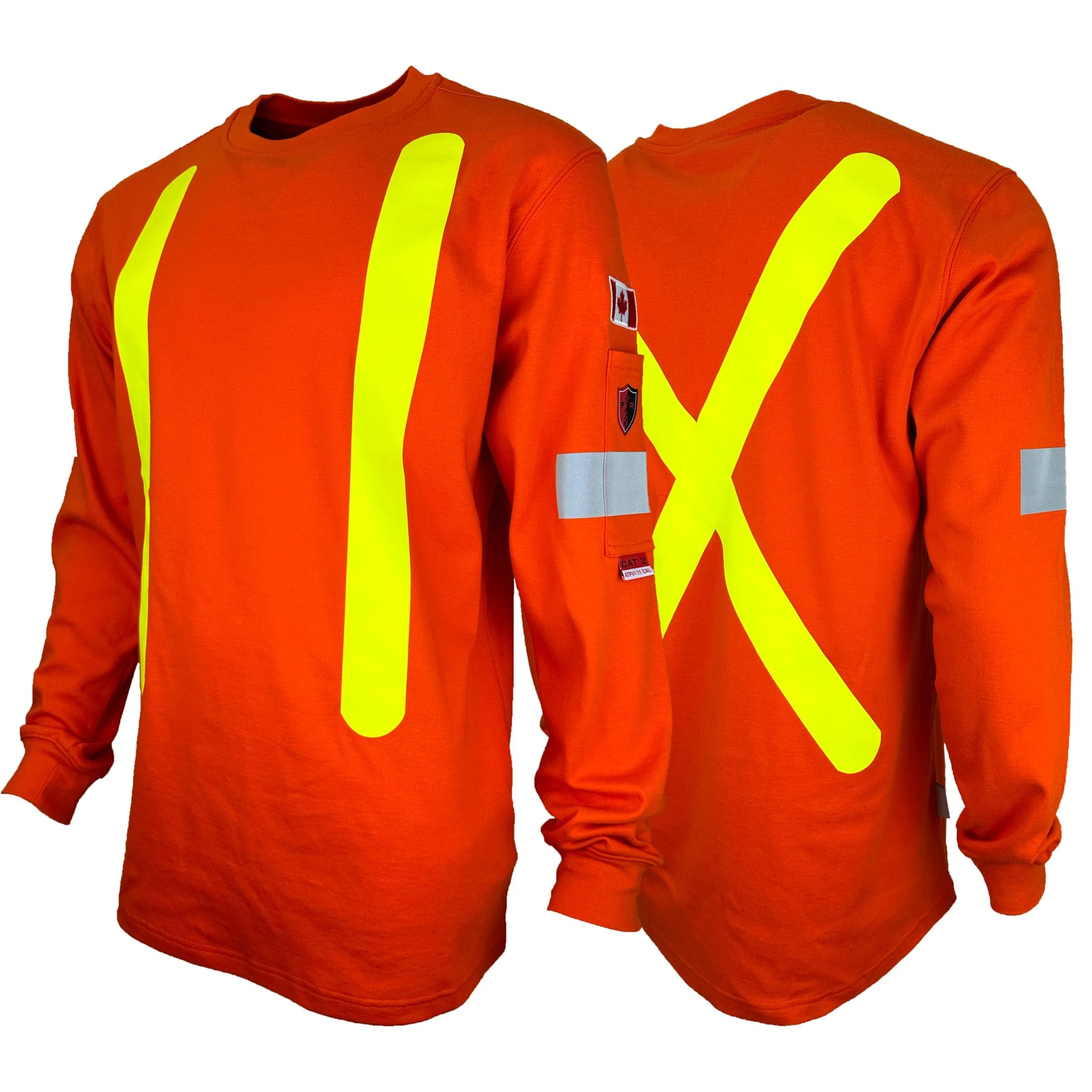 Atlas Guardian® Hi-Vis FR/AR OSHA Orange Long Sleeve T-Shirt