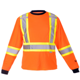 Viking® Hi-Vis Poly Bamboo Long Sleeve T-Shirt with Pocket - 6018