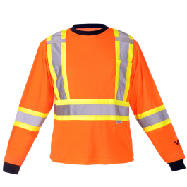 Viking® Hi-Vis Poly Bamboo Long Sleeve T-Shirt with Pocket - 6018