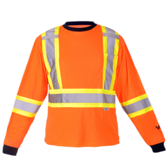 Viking® Hi-Vis Poly Bamboo Long Sleeve T-Shirt with Pocket - 6018