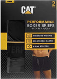 CAT Performance Light Weight Breathable Boxer Briefs with Fly Pouch 2-Pack