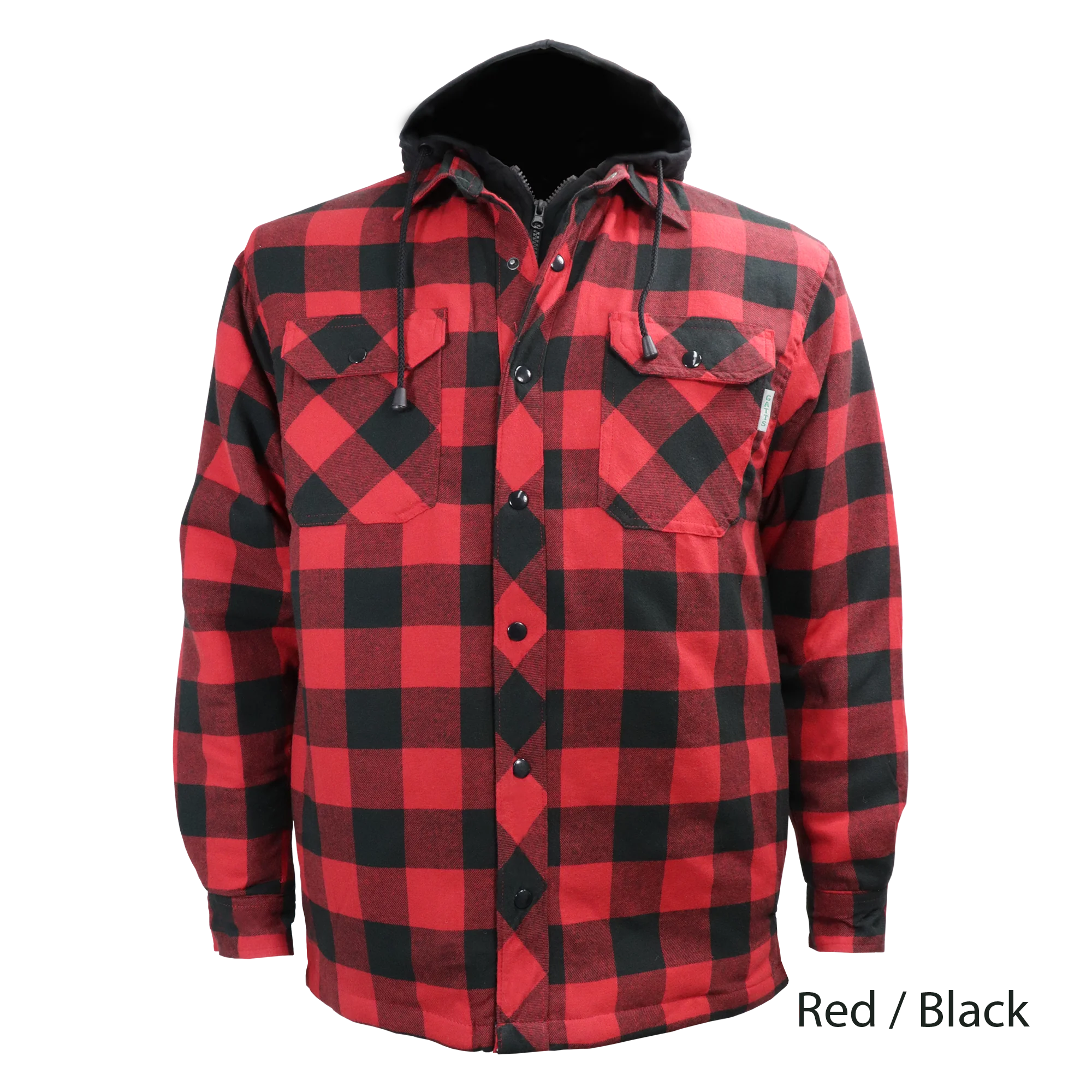 Gatts WorkWear Men's Lined Flannel Hooded Work Shirt - 626DCF