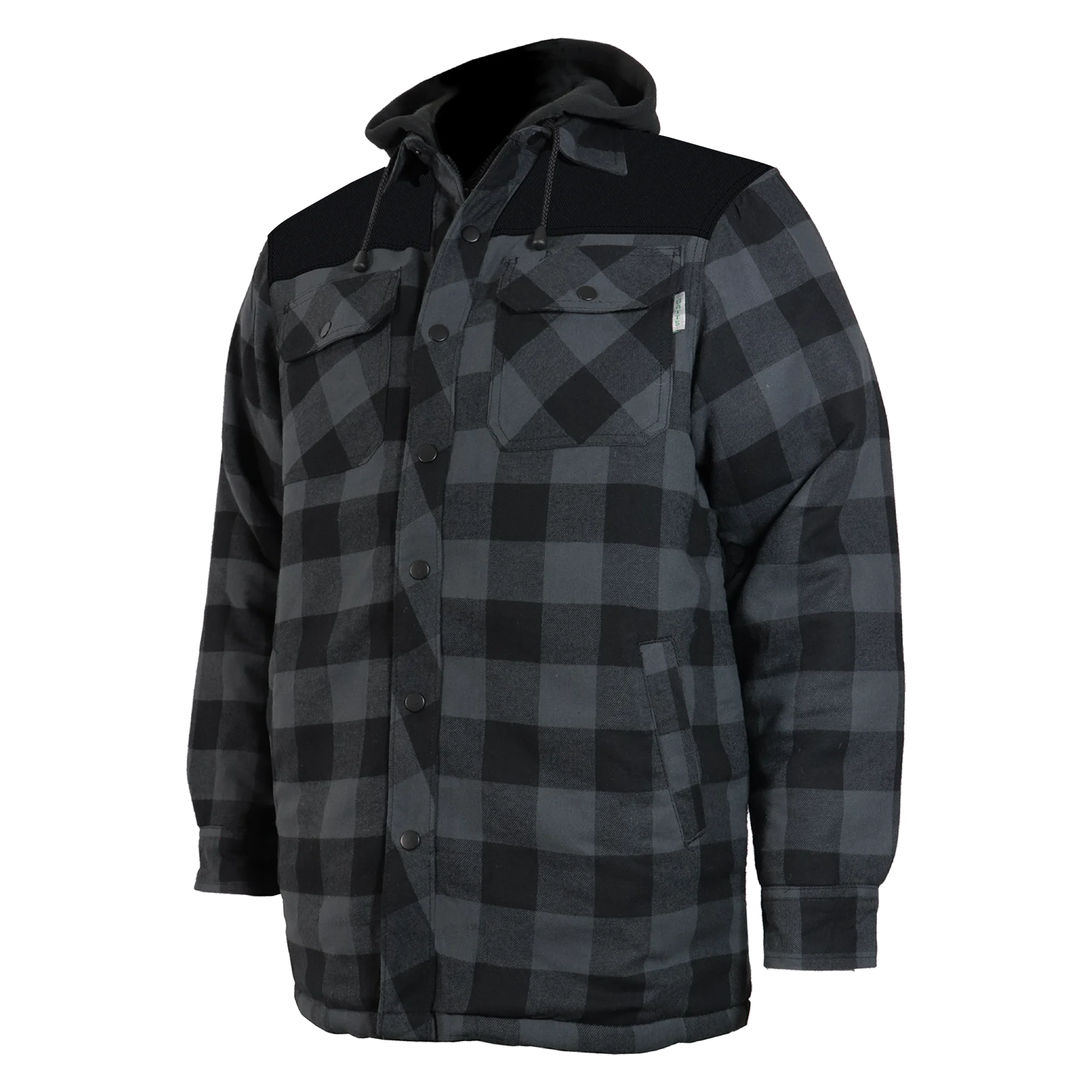 Gatts WorkWear Men's Flannel Lined Hooded Shirt - 630-T-DCF