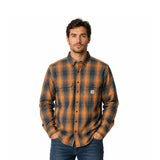 Carhartt FR Flame-Resistant Long Sleeve Plaid Shirt - 104507