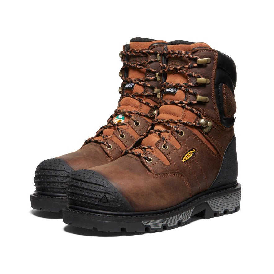 Bottes de travail KEEN Camden imperméables, à embout en fibre de carbone, de 8 po, conformes aux normes CSA INT MET, pour hommes 1027693