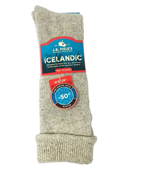 J.B. Field's Men's Icelandic "50 Below Gumboot" Wool Thermal Sock - 8565