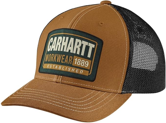 Carhartt Canvas Mesh-Back Work Wear Patch Cap - 107004