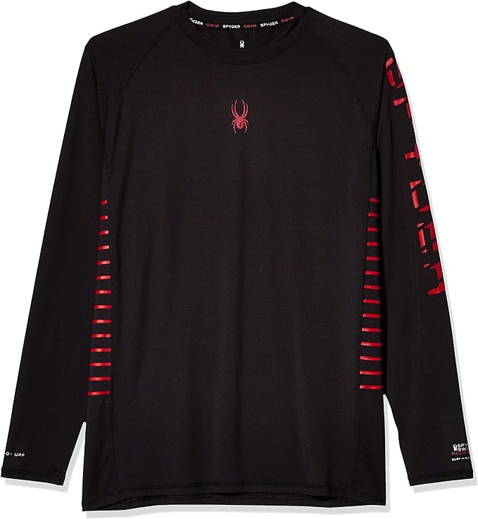 Spyder Mens Solid Side Stripe Long Sleeve Rashguard - S923037