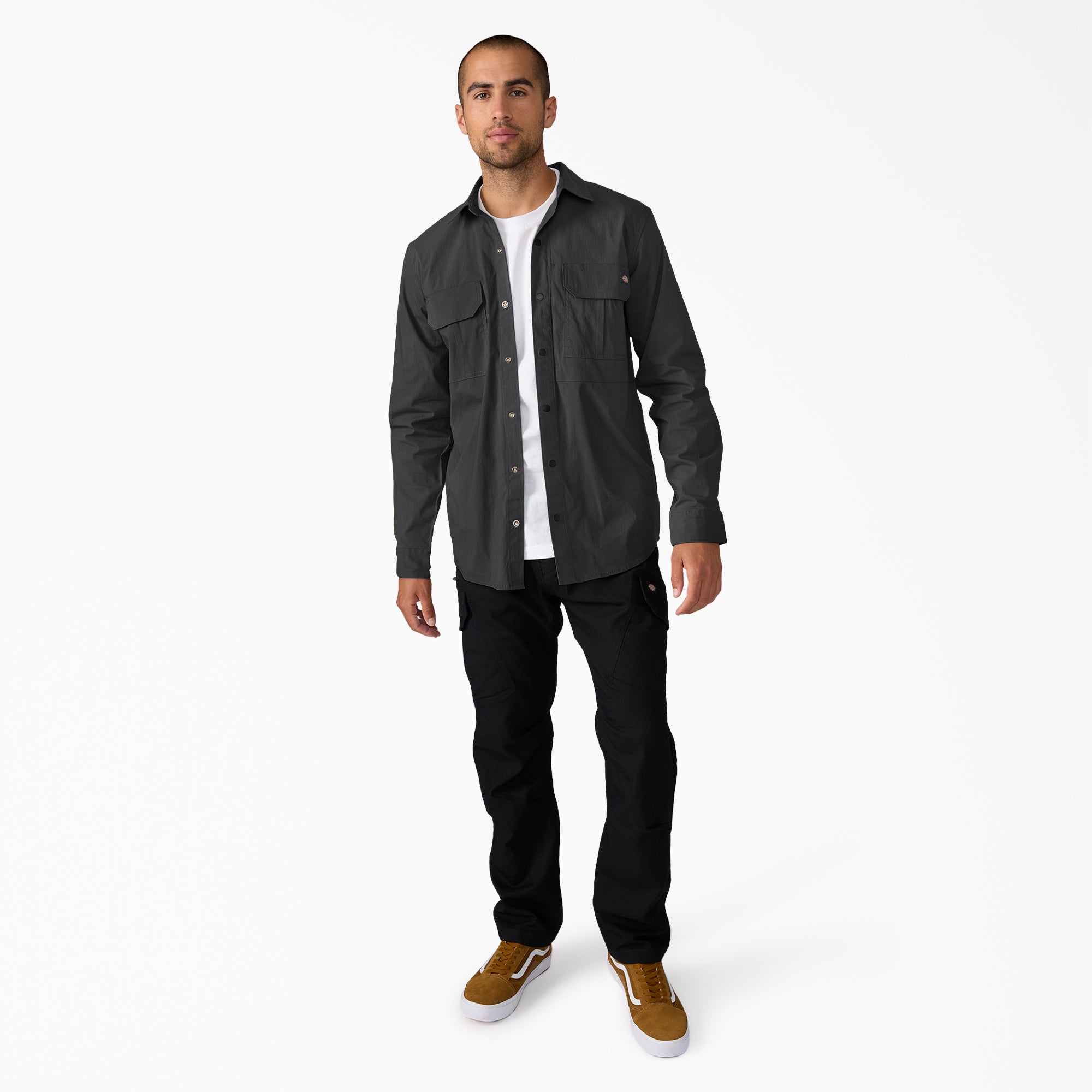 Chemise de travail tissée à manches longues en popeline Dickies Tradebuilt Utility pour hommes A879P