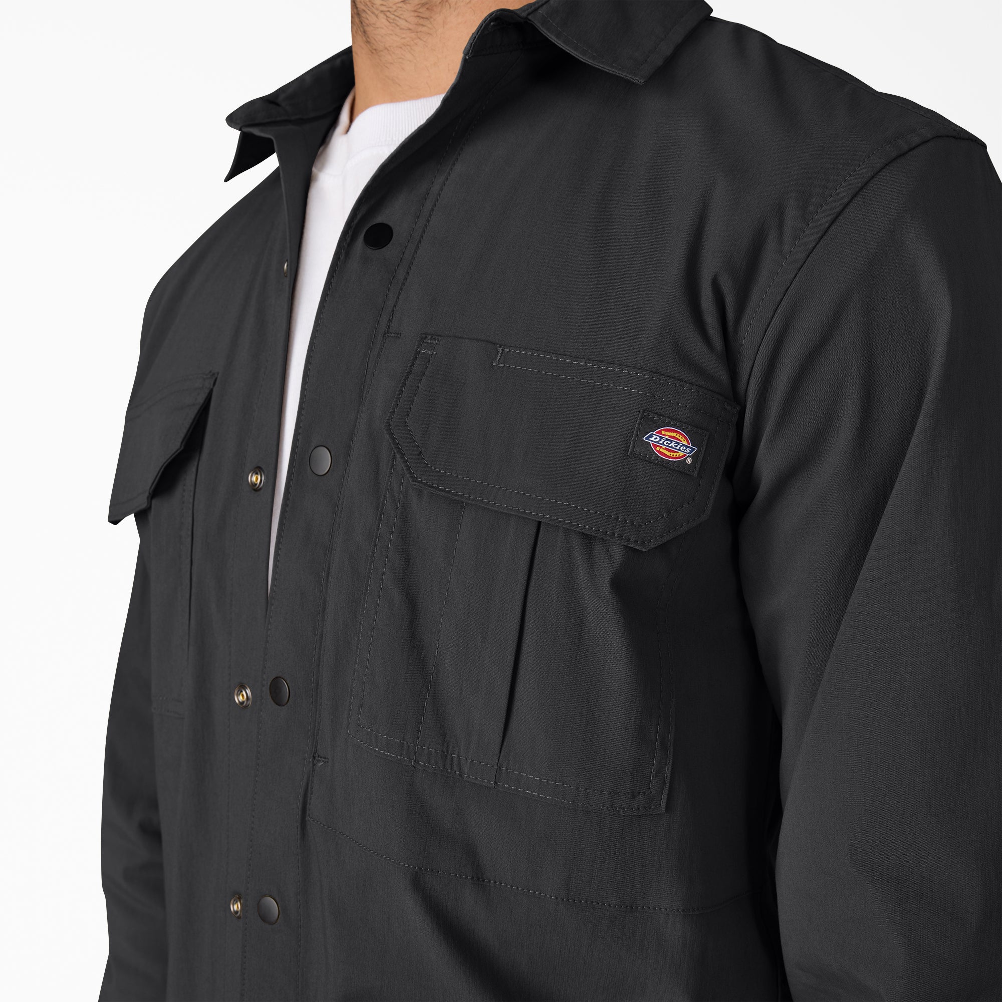 Chemise de travail tissée à manches longues en popeline Dickies Tradebuilt Utility pour hommes A879P