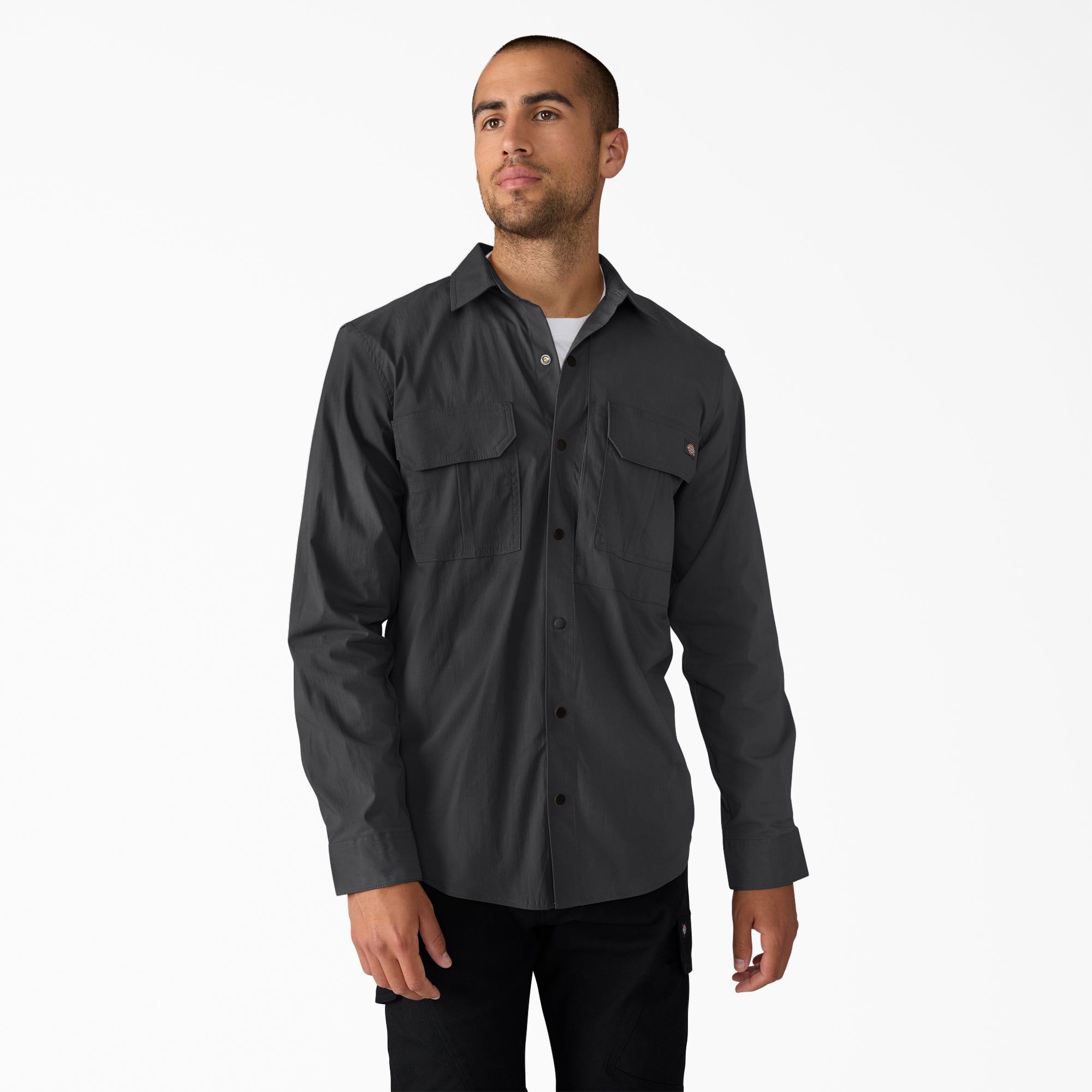 Chemise de travail tissée à manches longues en popeline Dickies Tradebuilt Utility pour hommes A879P