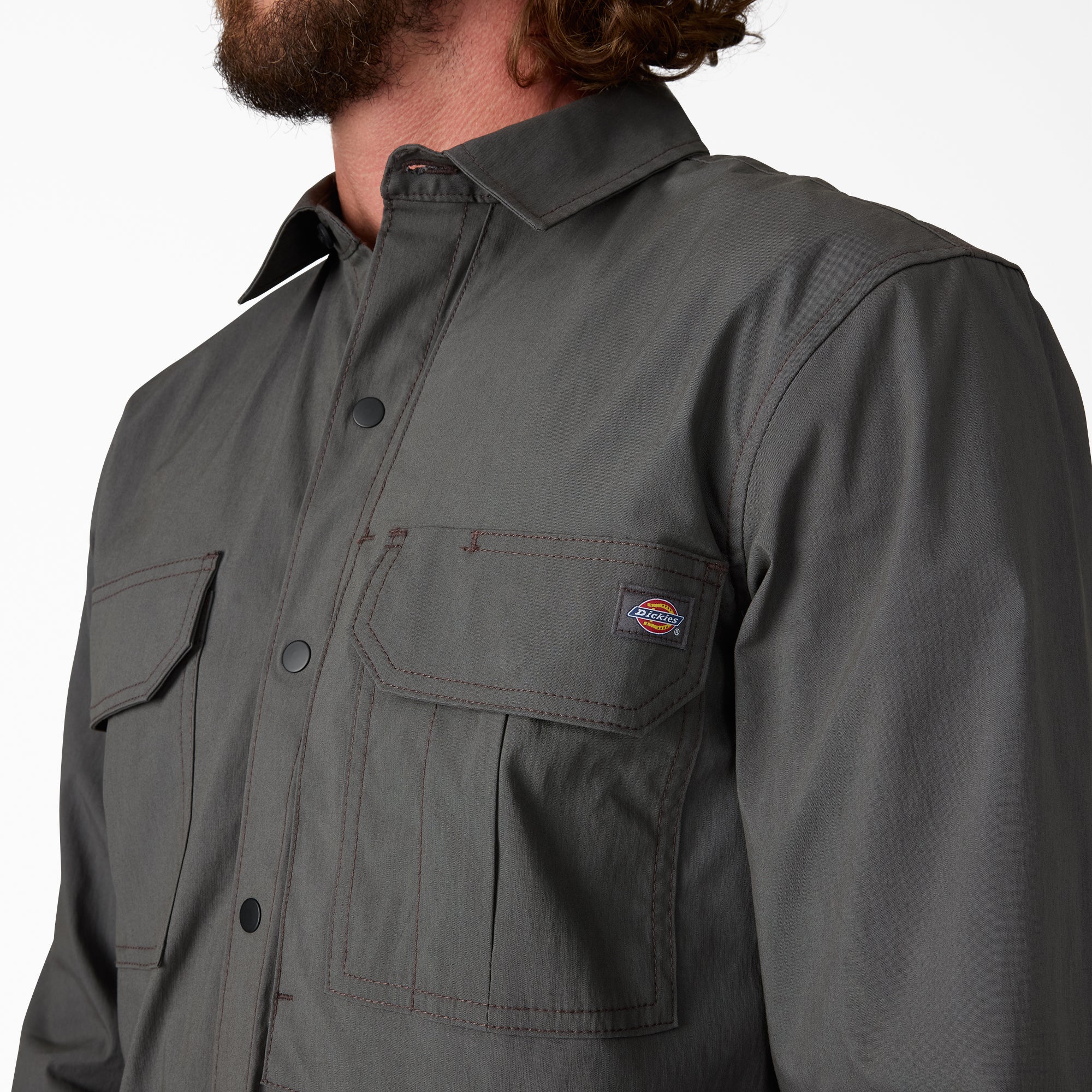 Chemise de travail tissée à manches longues en popeline Dickies Tradebuilt Utility pour hommes A879P