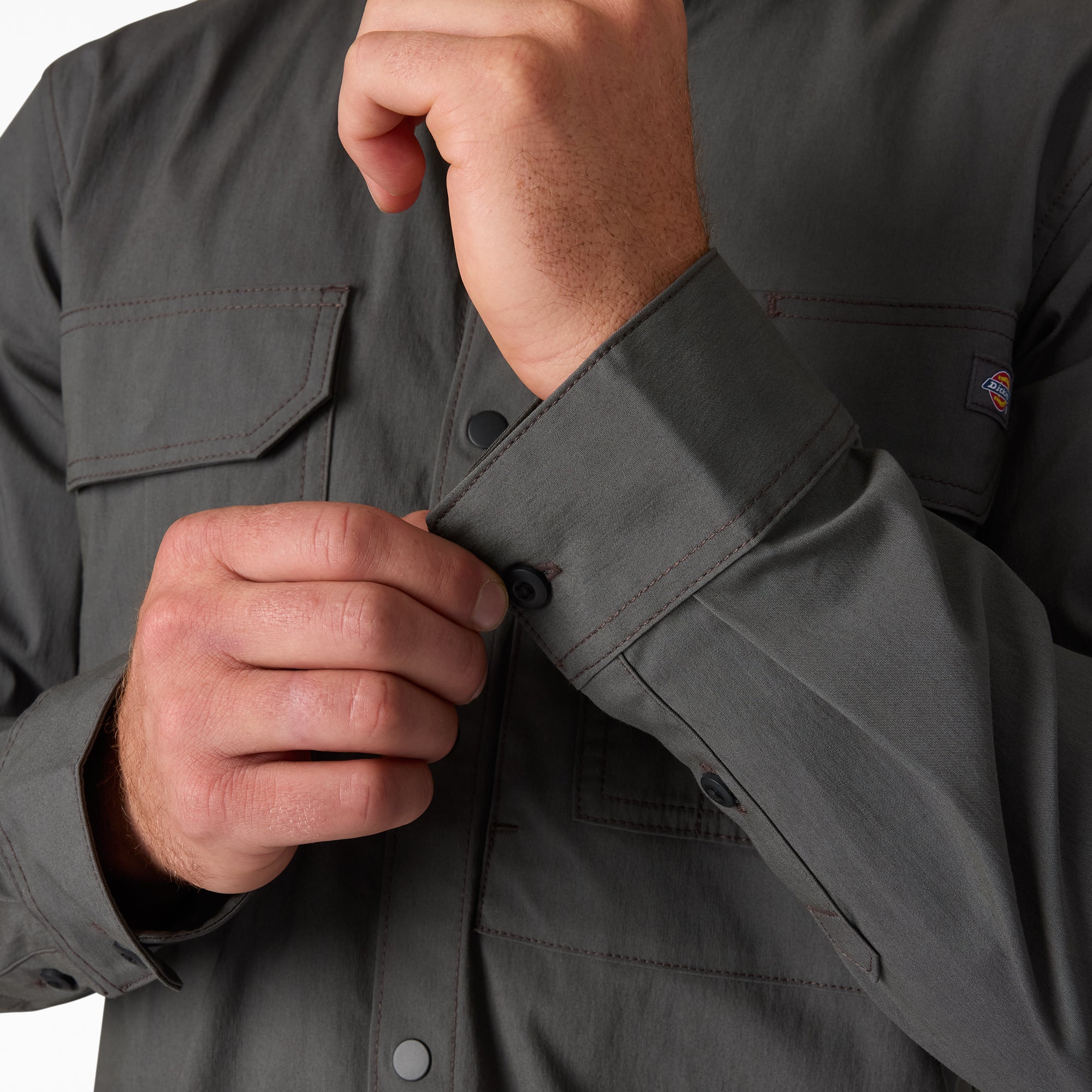Chemise de travail tissée à manches longues en popeline Dickies Tradebuilt Utility pour hommes A879P