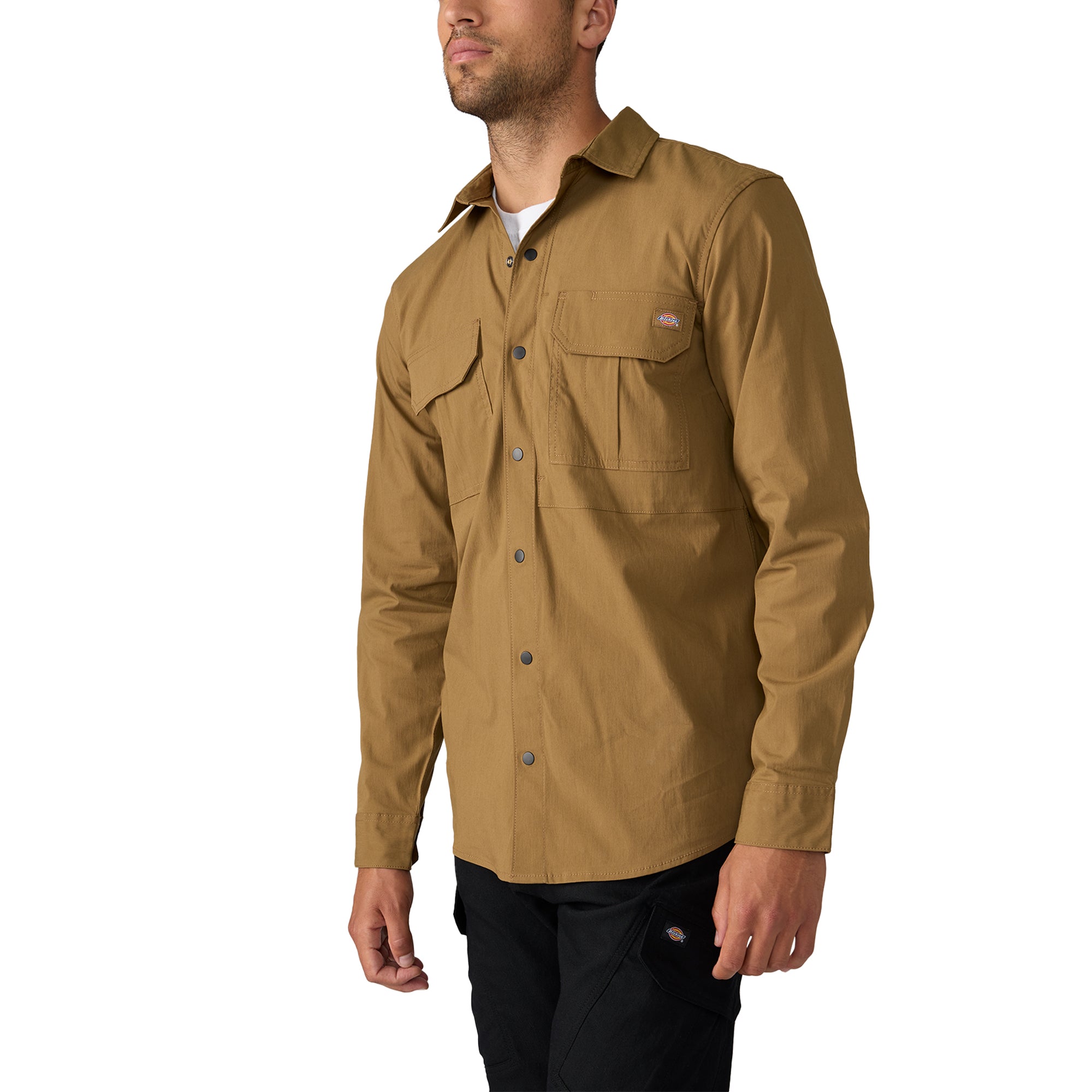 Chemise de travail tissée à manches longues en popeline Dickies Tradebuilt Utility pour hommes A879P