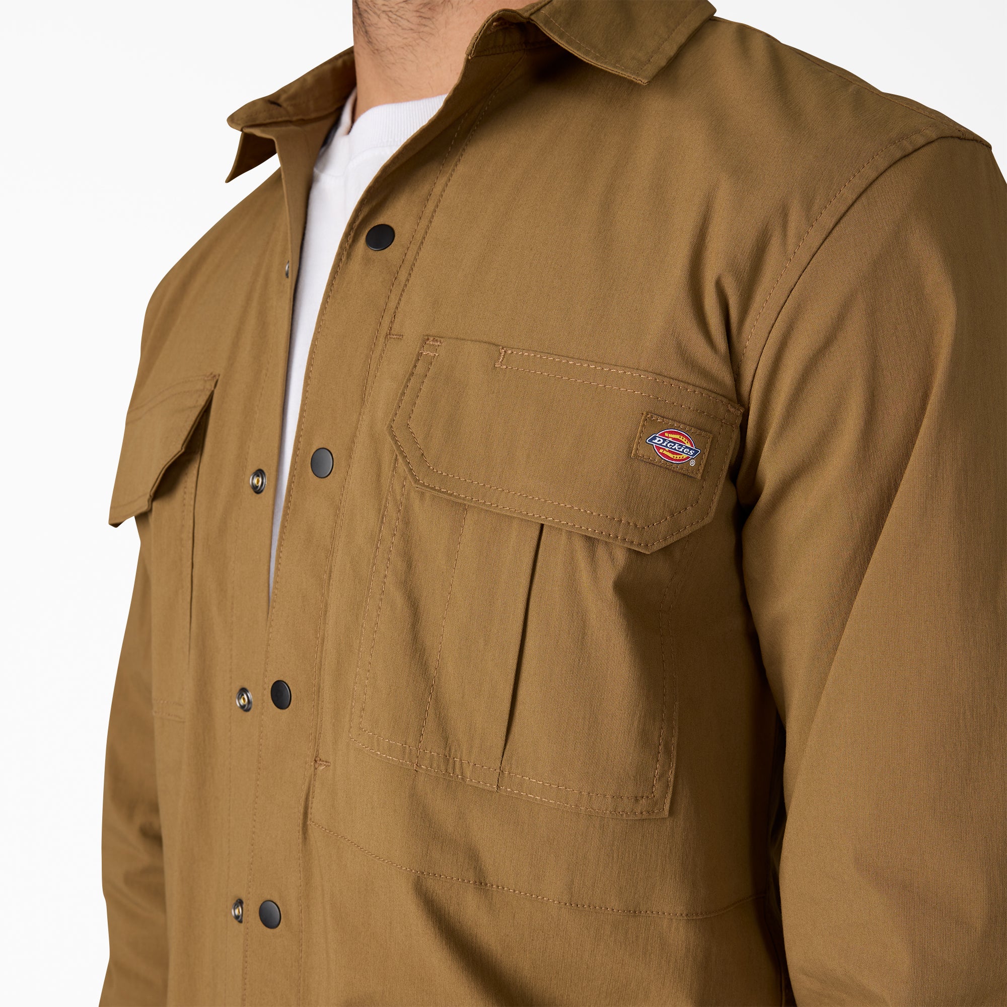 Chemise de travail tissée à manches longues en popeline Dickies Tradebuilt Utility pour hommes A879P