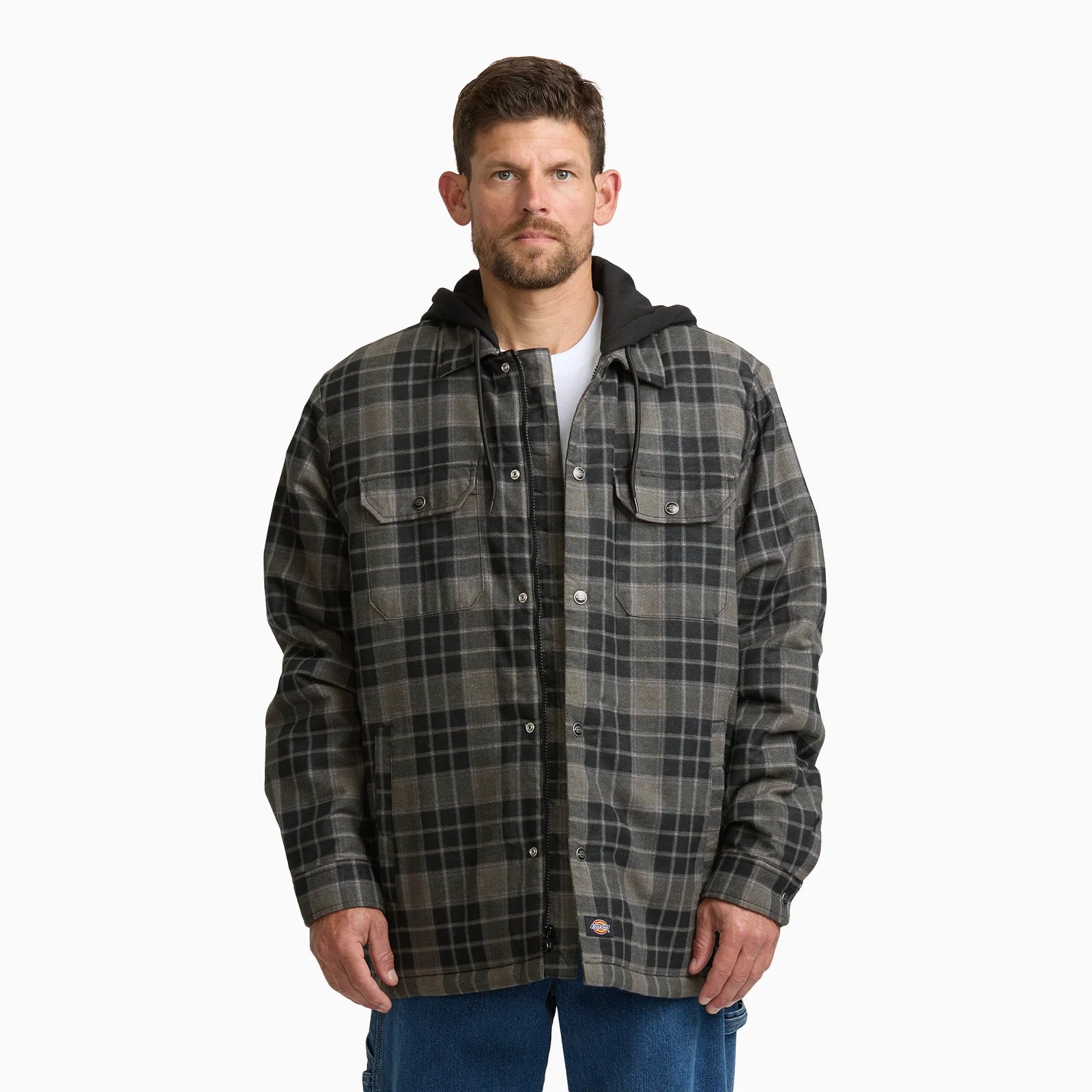 Dickies Insulated Plaid Hooded Shirt Jacket