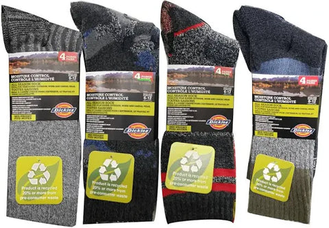 DICKIES Midweight All Season Moisture Control Socks 3Pair/Pack