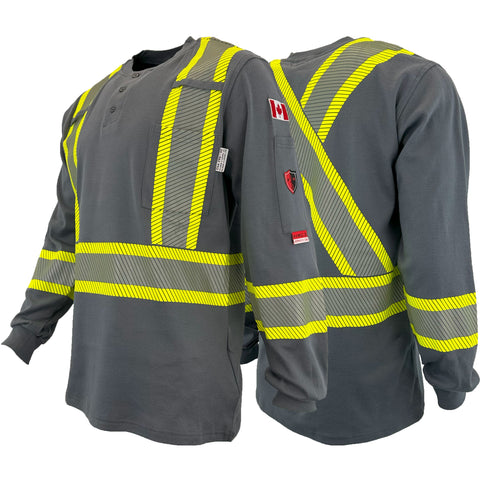 Atlas Guardian® Hi-Vis FR AR Henley Shirts 4034 - Main Image