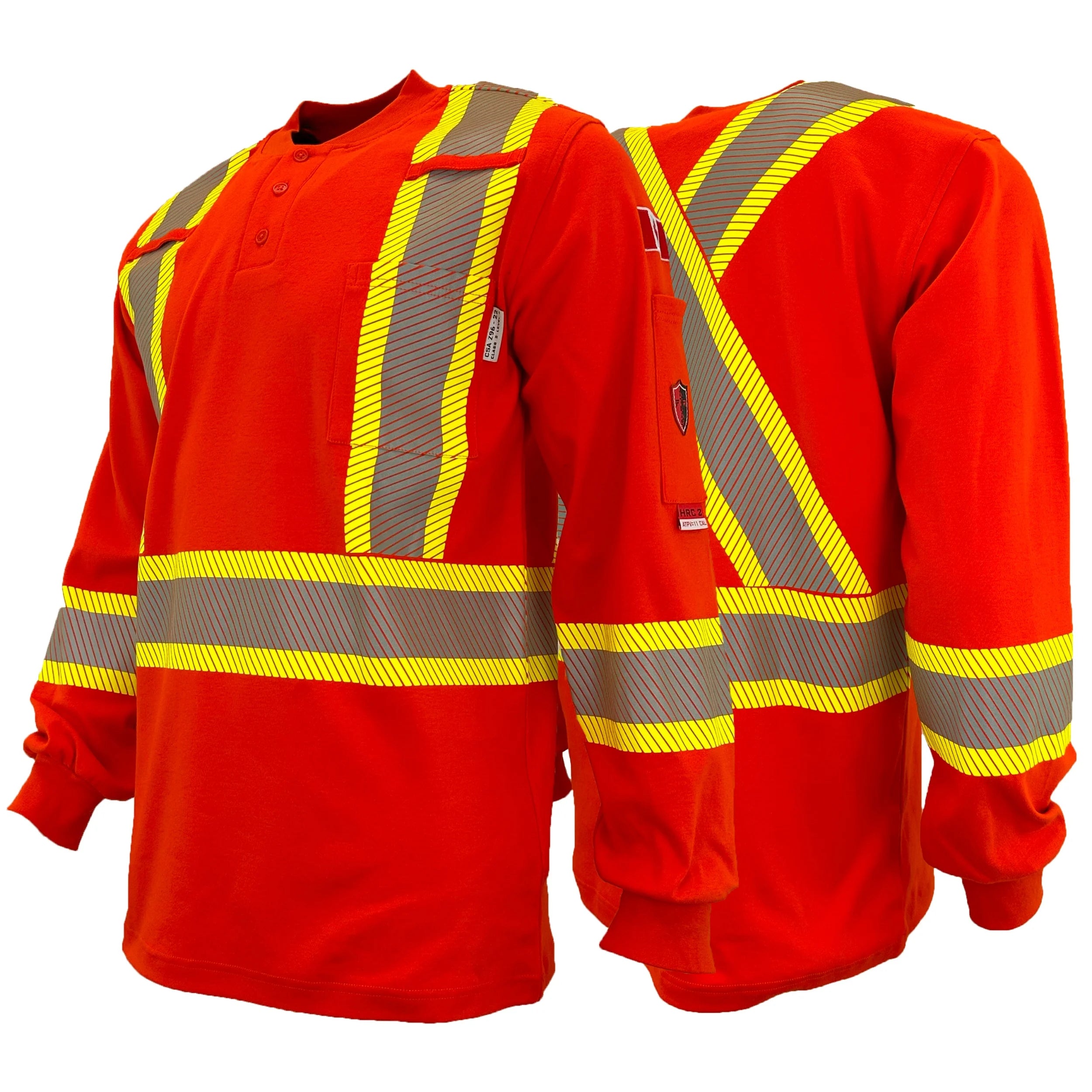 Atlas Guardian® Hi-Vis FR / AR Henley Shirts 4034
