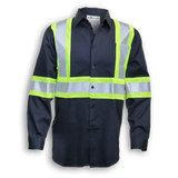 BIG K 100% Cotton Hi-Vis Button-Up Work Shirt BK555