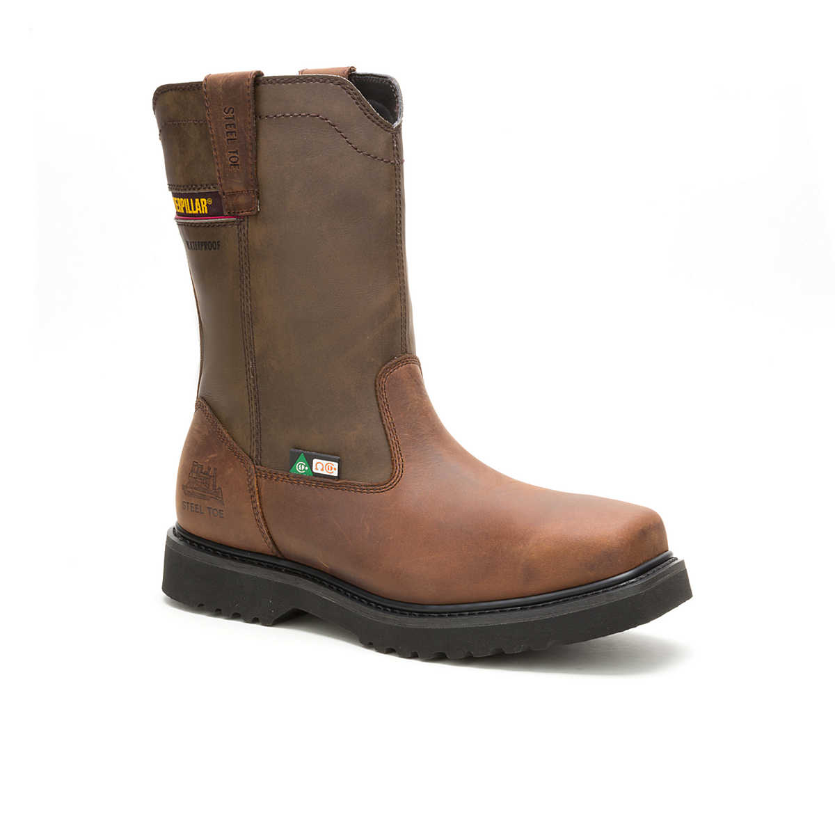 CAT Men's Hudson Pull-On Waterproof Steel Toe CSA Work Boot