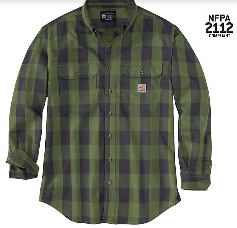 Carhartt FR Flame Resistant Long Sleeve Plaid Shirt - 104507