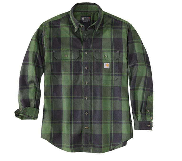 Carhartt FR Flame Resistant Long Sleeve Plaid Shirt - 104507