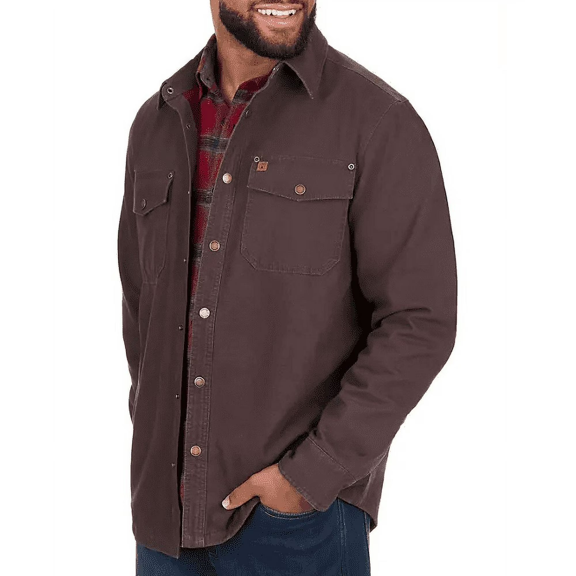 Coleman Men's Fleece Lined Canvas Shirt Jacket - SCF5H4533