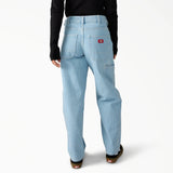 Dickies Women's Loose Fit Mid Waist Tapered Work Jeans A885J